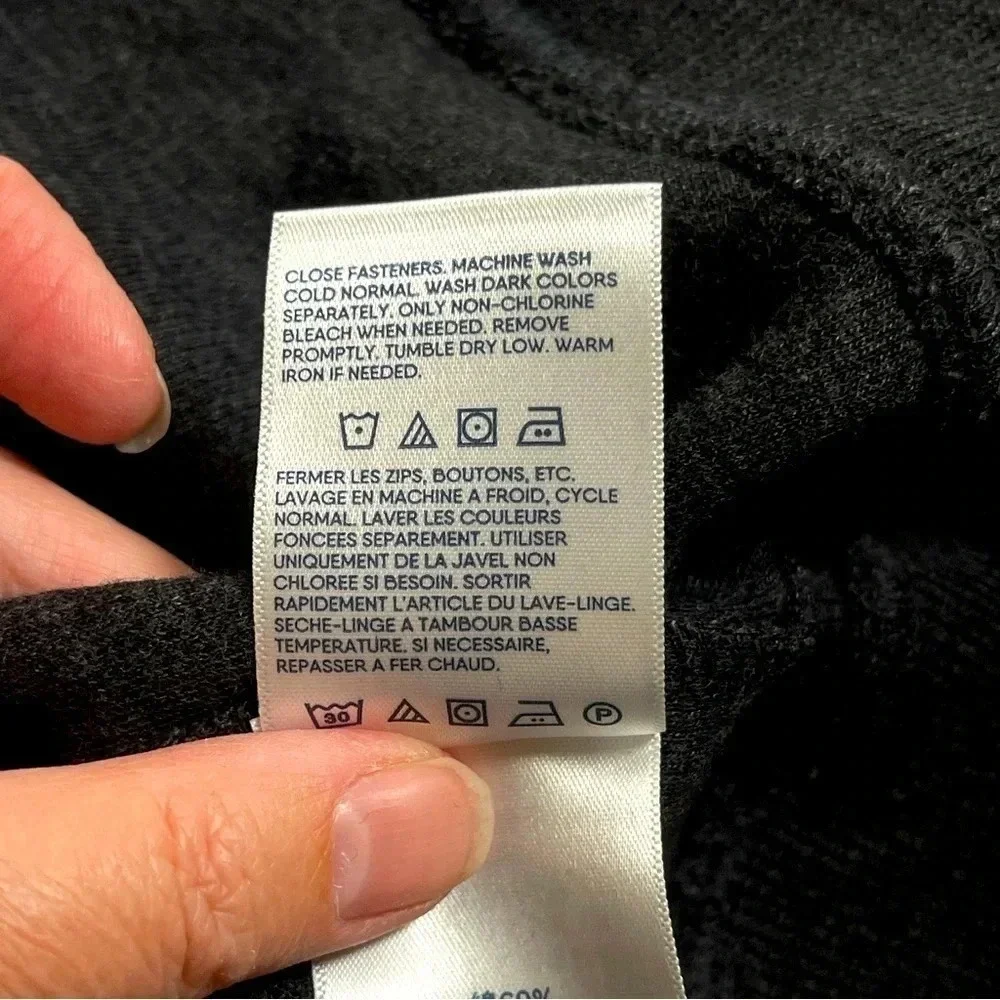 NWT LANDS’ END Charcoal Gray Bedford Rib Quarter Zip Pullover - Size 2XL NWT